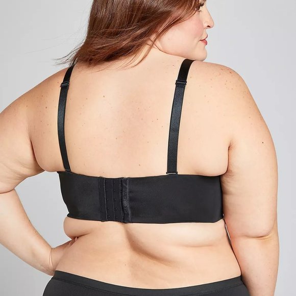 44DD Size bra Black Lightly Lined Multi-way strapless lane bryant cacique - Picture 4 of 4